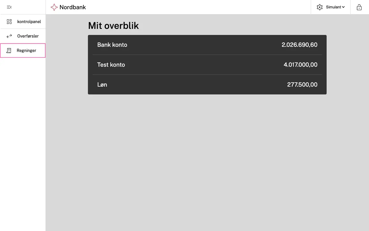 Bank betaling screenshot